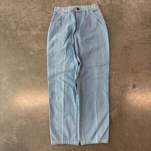 Vintage Y2K Hunt Club High Waist Denim Plaid Wide Leg Light Wash Jeans 26